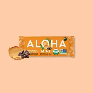 ALOHA - Peanut Butter Chocolate Chip - Mini Bars - 20-count - 6g of plant-based protein - 2g of sugar