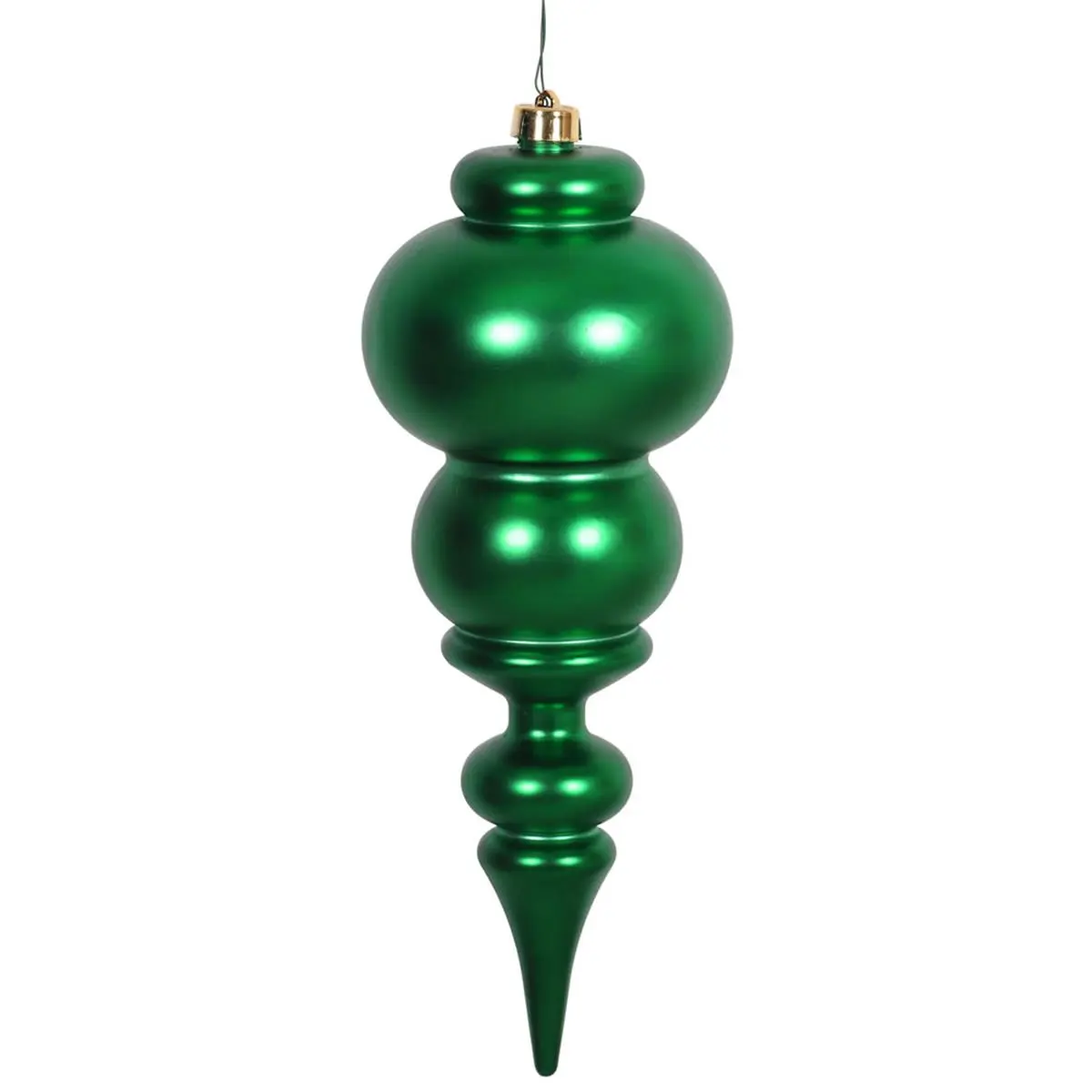 212 MAIN 14 in. Green Matte Plastic Christmas Hanging Ornament - Home Decor Ornament with UV-Drilled Hole, Decoration