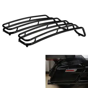 TCMT Top Hard Saddlebag Lids Rack Rail Guards Fit For Harley Touring 1994-2013