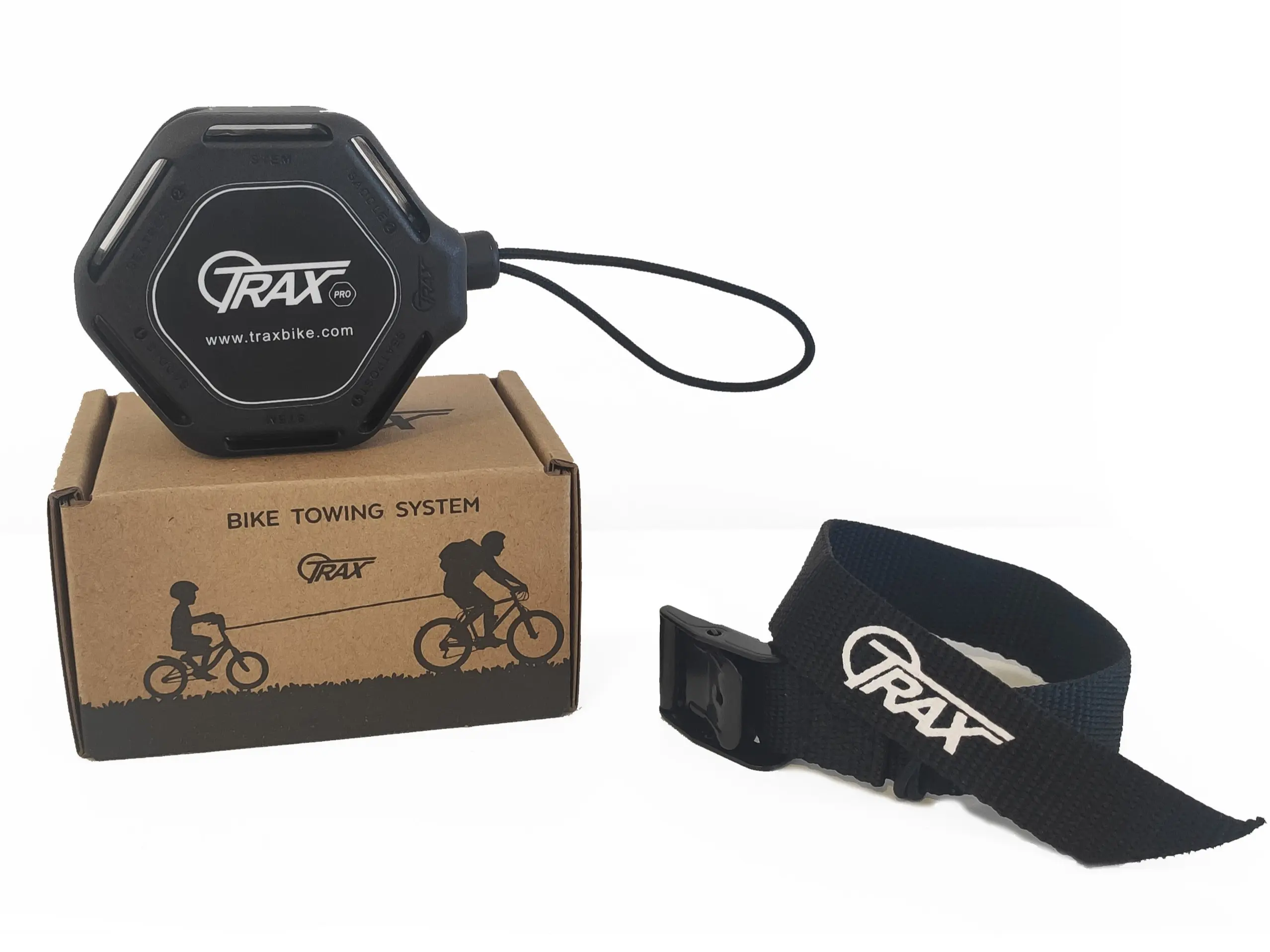 Trax Pro Unisex Adult/Cycle/E-Bike Towing System, Black, One Size tow rope