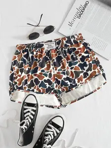 Women's Camo Print Elastic Waist Shorts, Casual Comfy Breathable Shorts for Daily Wear, Ladies Bottoms for All Seasons