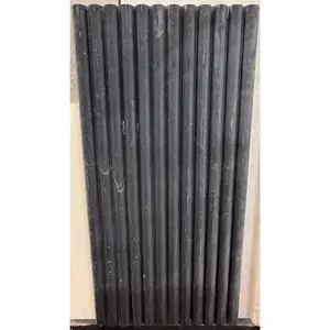 Nero Marquina Honed Marble Fluted 12x24 Tile