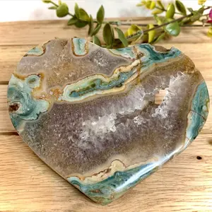 Amethyst Heart Slice - Druzy Amethyst, Geode Stalactite Heart