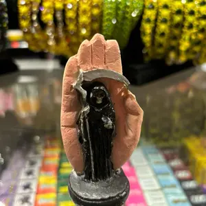 Small Black Santa Muerte Statue