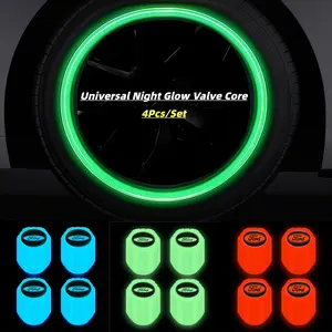 Car Tire Glow Valve Stem Caps, Universal Fit for Cars Bikes Motorcycles, Ford Full Model Range, Car Decoration Accessories