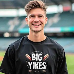 BIG YIKES T-Shirt - Everything Baseball Sports Gift - Adult S-5X Short Sleeve Tee Shirt