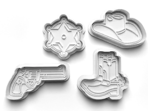 Western Cake/Cookie/Fondant/Clay Cutter Stamp PRV Bakeware Set