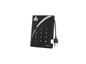 Apricorn Aegis Padlock 512 GB Portable Rugged Solid State Drive - External - USB 3.0 - 160 MB/s Maximum Read Transfer Rate  (A25-3PL256-S512)