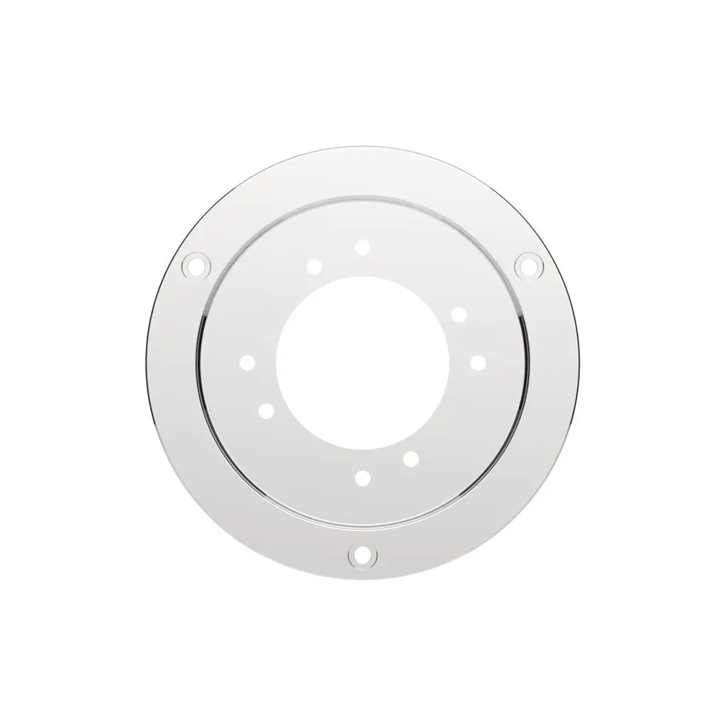 304 Stainless Steel LED Adapter with Round Plate - Automotive Interior Mount Accessory for Commercial Truck Light Sleeper Bunk