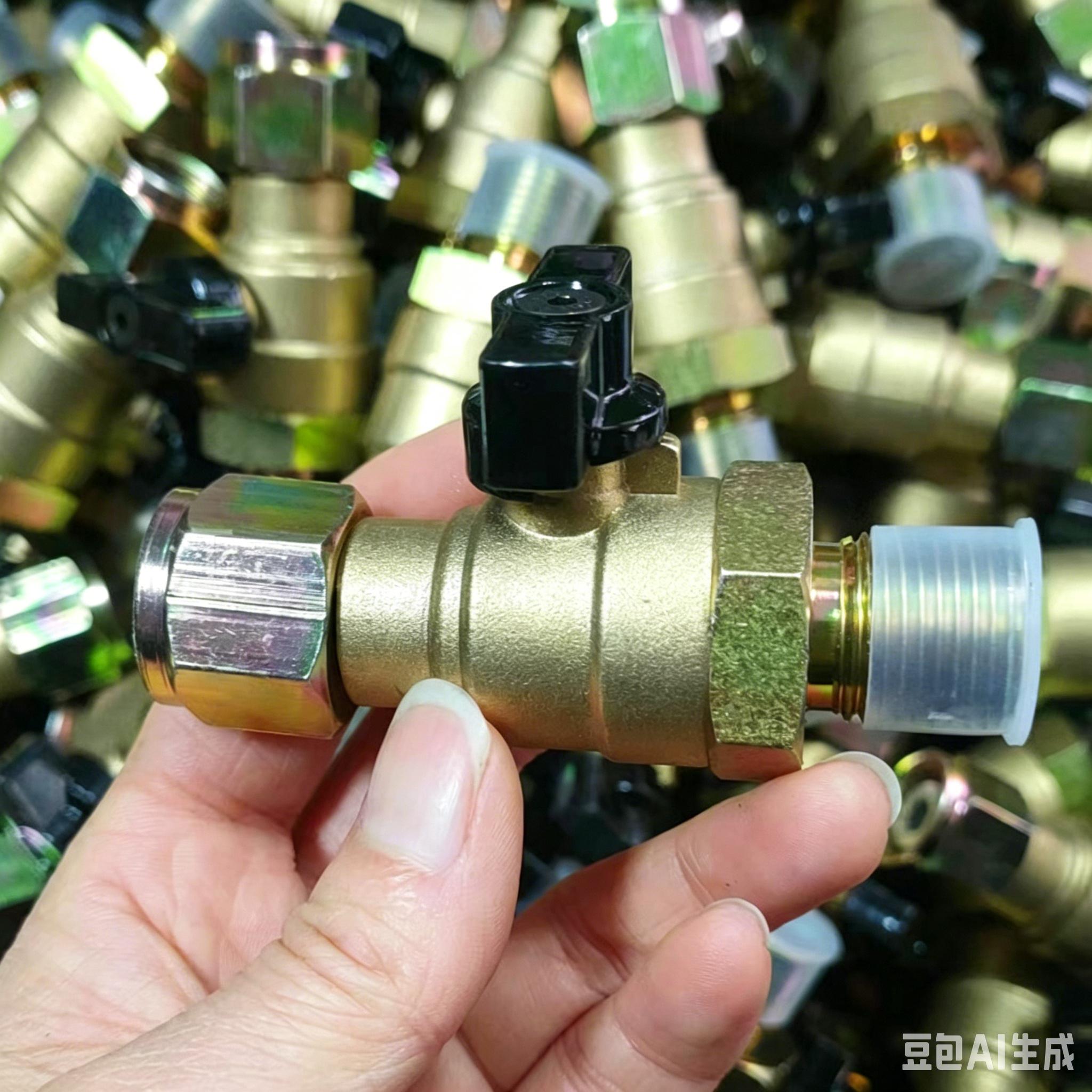 Truck Front Air Brake Cut Off Valve | Solid Brass Air Shut Off Switch for Semi Trailer & Heavy Duty Trucks M18x1.5 M18-M18 Thread