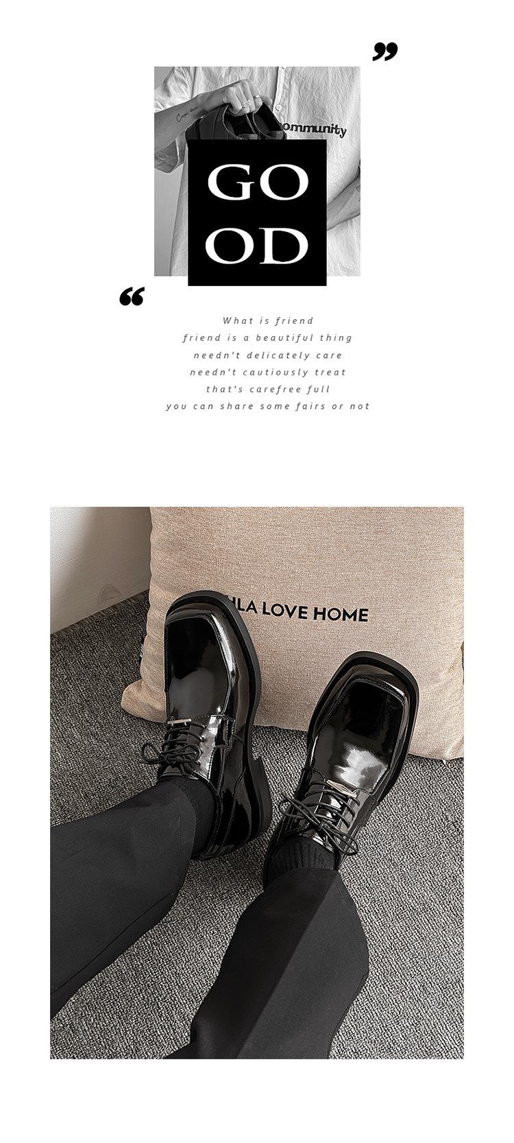 2026 Men's Square Toe Derby Shoes, Niche Trendy Casual Business Formal Shoes, Versatile Dress Shoes for Office & Daily Wear