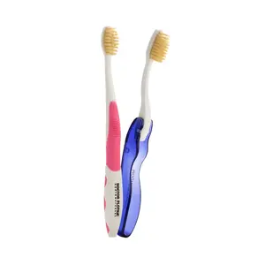 2 pack Kid + Adult Silver infused & Flossing Bristles Toothbrush ! Kills 99% of Oral Germs and get that "Dentist -Clean" feeling ! The BEST. BRUSH. EVER. by Dr. Plotka. For teen and parents, self-cleanser