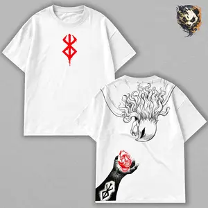 Berserk Comfortable Tee – Anime Manga T-Shirt, Dark Fantasy Black Swordsman Guts Brand of Sacrifice Soft Cotton Relaxed Fit Minimal Eclipse Graphic, Tragic Warrior Aesthetic Unisex Casual Streetwear Gift