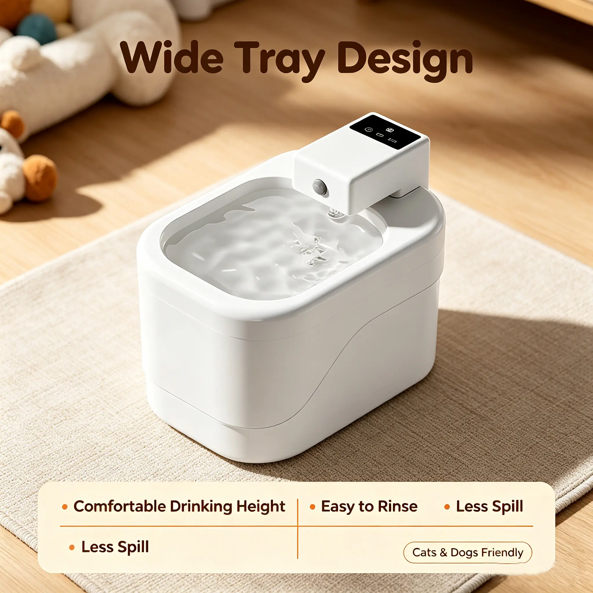 Wireless Automatic Pet Water Fountain, Trending Pet Gear For US Cat & Dog Owners, Circulating Filtered Fresh Water, Ultra Quiet Pump, Large Capacity Detachable Design Easy To Rinse, Sensor Auto Dispense Water, Suitable For Indoor Multi-Pet Household