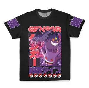 gengar V2 pokemon streetwear t-shirt All-Over Print