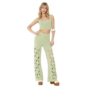 Pistachio Cutout Knit Set Pistachio Cutout Knit Set