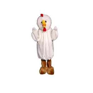 Chicken Mascot Costume For Adults - Breathable Full Body Jumpsuit with Head Mask & Feet Covers – Funny Outfit for Halloween, Role Play, Birthday & Fantasy Party - One Size Fits Most -  Menswear