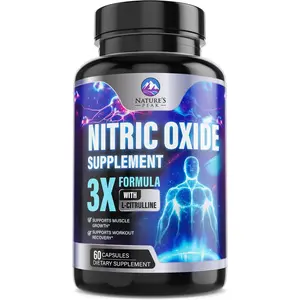 Extra Strength Nitric Oxide Booster - 3X Strength L-Arginine, Citrulline & Beta Alanine - Premium Pre-Workout Supplement for Natural Energy, Muscle & Heart Support - Advanced Nitric Oxide Formula for Men & Women