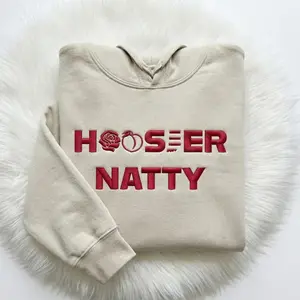 Embroidered Rose Peach Indiana 25-26  Sweatshirt, Unisex Clothing For Hoosiers, Hoodie Fan Gift Tee