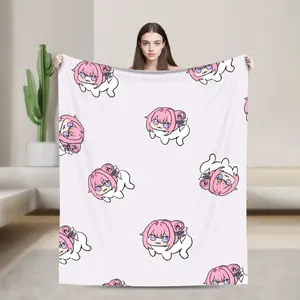 Funny Anime Meme Nikke Doro Blanket Viral Gaming Character Flannel Fleece Throw Kawaii Otaku Room Decor Soft Warm Plush Couch Bed Sofa Portable Thin Quilt
