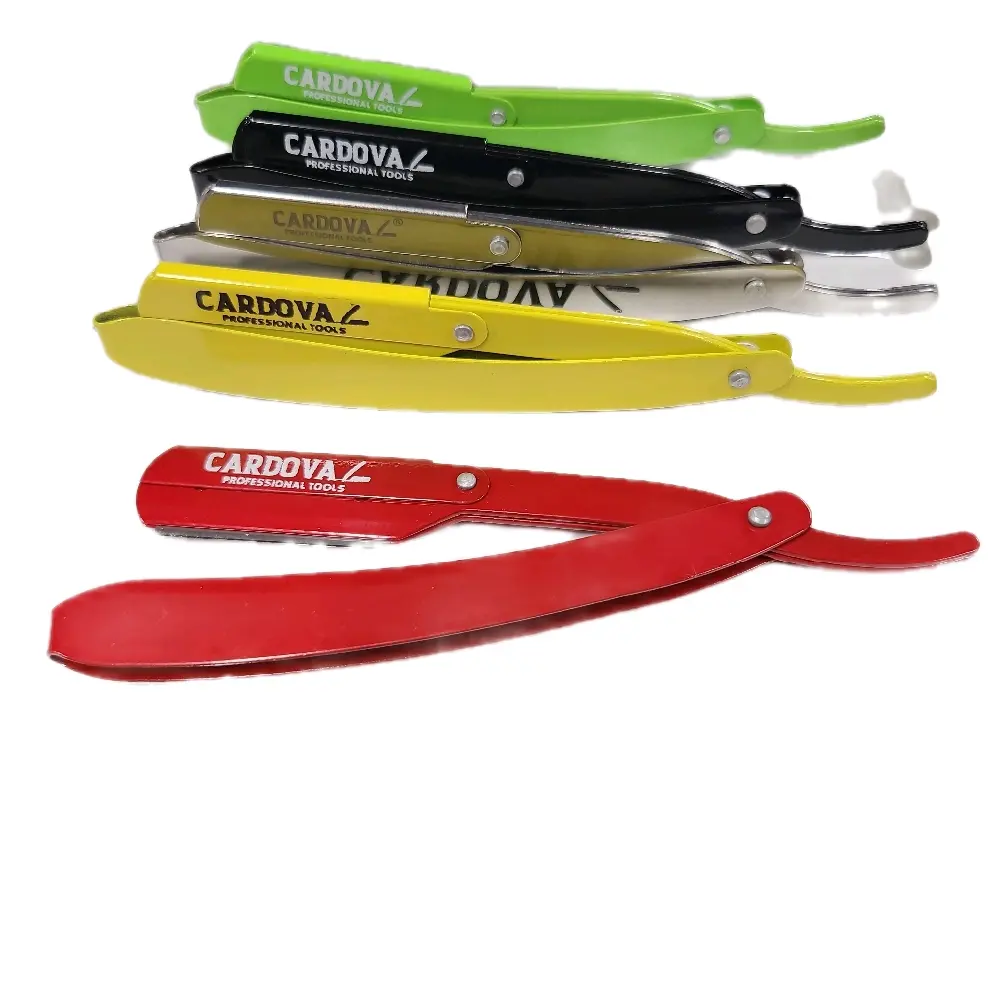Cardoval Straight Razors - Professional Tools in Green, Black, Gold, Yellow & Red - Durable & Precise Grooming.