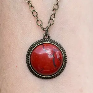 Red Jasper Simple Style Necklace natural gemstone #handcrafted