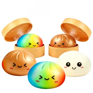 Expressive Dumpling Squishy, Mysterious Bun Fidget Toy, non-toxic TPR material, Stress Relief, Unboxing Surprise, Random Style per Pack, graduation gift, kids exchange gift, Mother's Day gift, cute collectible, desk ornament, decorative accessory