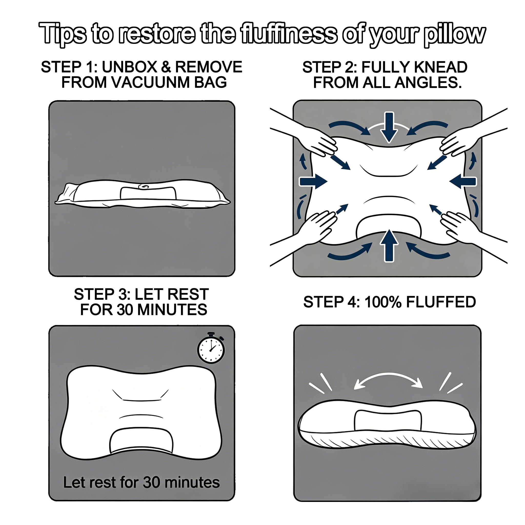 UFIST 2-Pack Cervical Massage Bedding Pillow UFIST 2-Pack Cervical Massage Bedding Pillow
