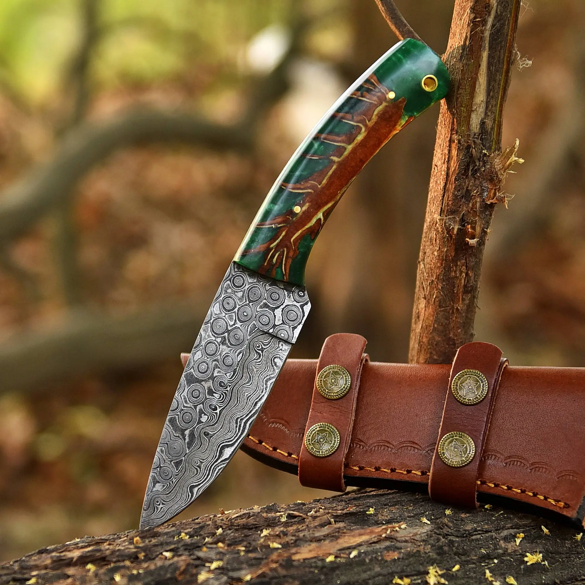 Luxury Handmade Damascus Fixed Blade Knife Skinning Knife Outdoor Hunting Utility Knife Luxury Handmade Damascus Fixed Blade Knife Skinning Knife Outdoor Hunting Utility Knife