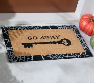 Martha Stewart 18" x 30" "Go Away" Halloween Coir Doormat