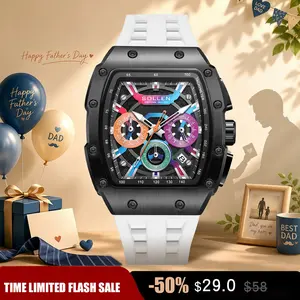 【Father's Day gift】SOLLEN 728 Men's Rainbow Luxury Cool Watch Multi-functional Chronograph Waterproof Night Light Function Valentine's Day Gift