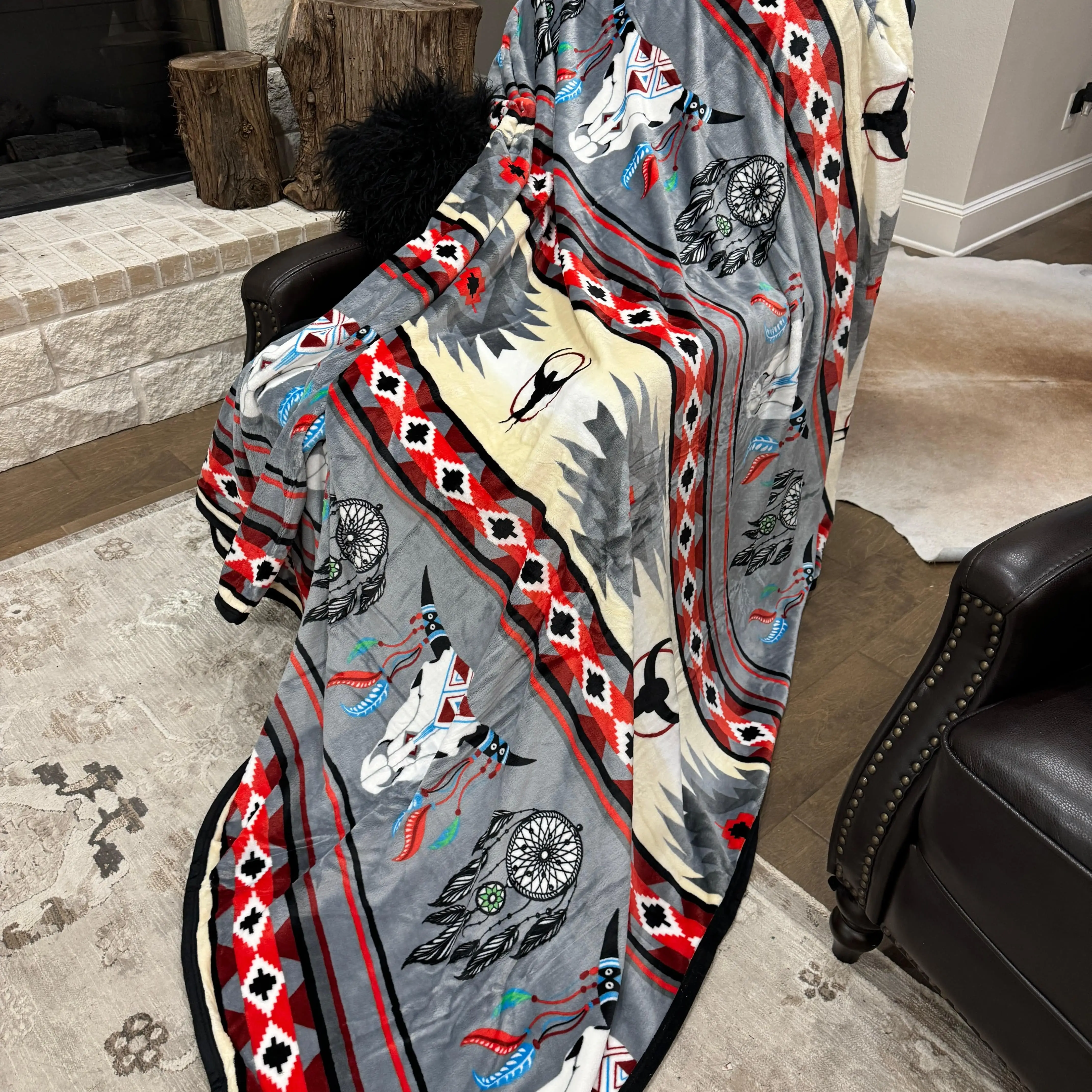 ZSnow Verdant Valley Oversized Blanket 82"x90"Z