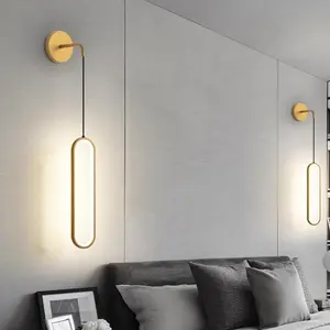 Nordic Bedroom Bedside Lamp Wall Light Modern Simple Creative Living Room Background Wall Luxury Minimalist LED Wall Light