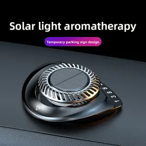 Solar-Powered Rotating Car Perfume, Hidden Number Plate Aromatherapy Accessory for Car Interior Decor