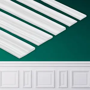 Peel and Stick Wall Molding, Chair Rail Wainscoting Panel, Finish Trim for  Decoration (Paintable White, 9.8ft x 0.9in)