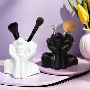 Multifunctional Makeup Storage Pen Holder, Face Shape Bedroom Vanity Brush Organizer, Beauty Organizer, Suitable for Lipstick Brushes Accessories, Cosmetics Organizer Storage