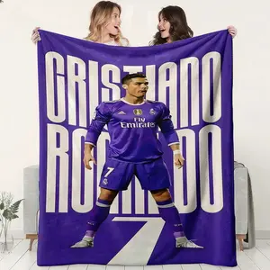 2026 World Cup Theme Flannel Blanket, Portugal Cristiano Ronaldo, High-Quality Soft Plush Throw, Perfect Gift for All Seasons