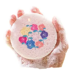 6-Pack Round Compressed Pulp Dish Sponge, Kitchen Cleaning Brush, Dual-Sided Oil-Resistant Stain Remover, Soft Stubborn Stain Cleaner, Kitchen Sponges, Multipurpose Dish Sponge