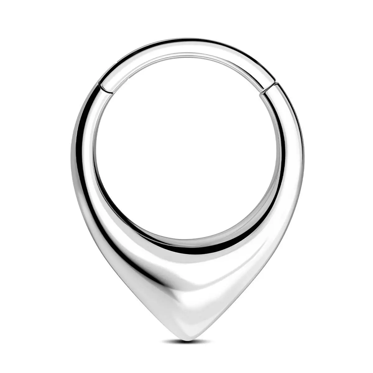 Oufer Unisex 16g 8mm Puffed Thick V-Shape Septum Ring - Stainless Steel Body Jewelry, Secure Fit for Septum Piercing, Everyday Daily Wear