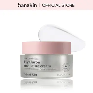 Hanskin Real Complexion Hyaluron Moisture Cream 50ml - Hyaluronic Acid, Vitamin E, Niacinamide, Ceramide for Dry & Normal Skin