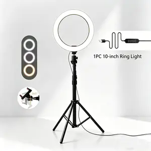 EMART  13"Ring Lights with  Tripod Stands and Phone Holder, 360° Adjustable LED  Selfie Ring Light for Desk with Phone Holder, Adjustable Laptop Light for Video Recording