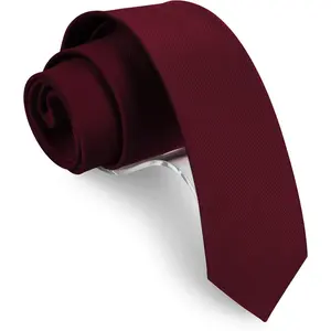 2.4" (6cm) Solid Color Slim Tie Skinny Necktie for Men