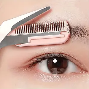 Light Eyebrow Razor with Artificial Handle, Lightweight and Easy to Use, Portable and Convenient, Perfect Gift Choice, Baby Pink