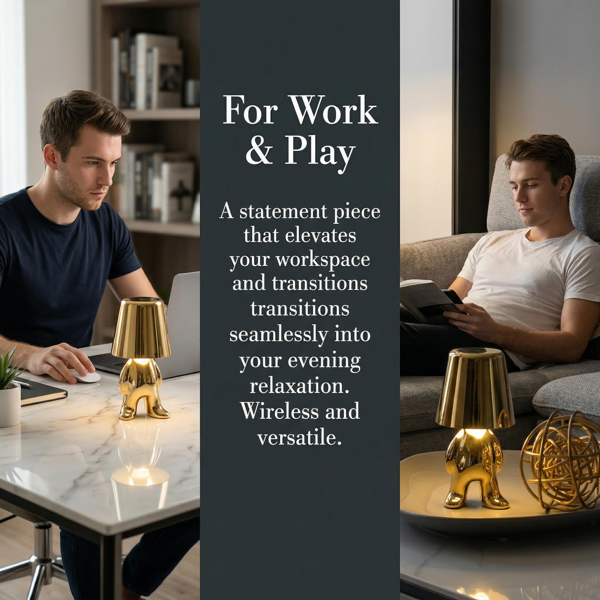 Modern Character Table Lamp, Touch Control Ambient Bedside Light, Decorative Table Lamp for Bedroom Living Room Desk Room Decor