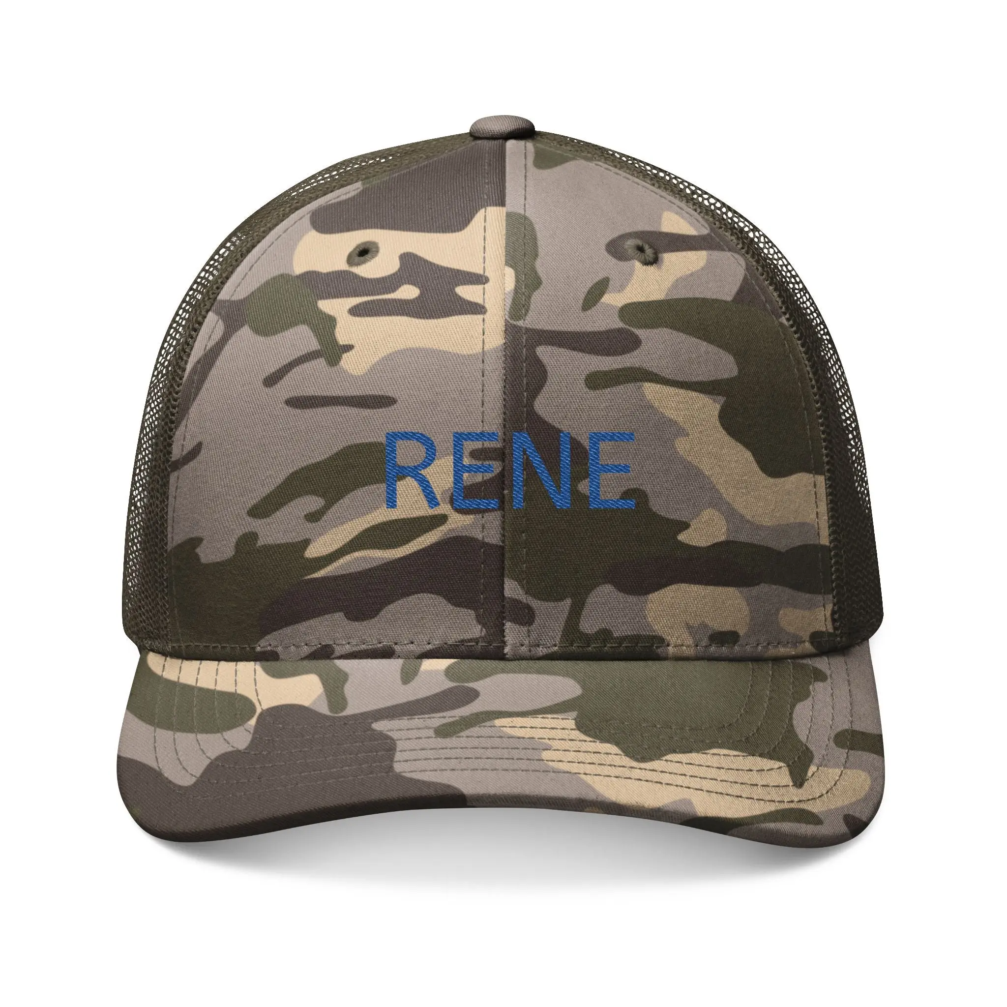 Camouflage Trucker Hat — Personalized Embroidered Camo Cap