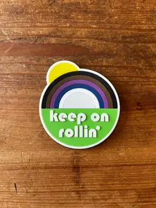 Keep on Rollin Jiu Jitsu Rainbow PVC Velcro Patch