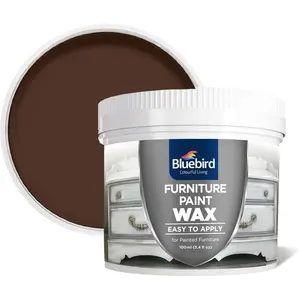 Furniture Paint Wax - 3.38 Fl Oz (100 ML) - Lasting Protective Finish, Fast Drying, Odor-Free, Non-Hazardous (Brown)