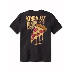 Kinda Fit Kinda Fat Plateroni Pizza Signature  T-Shirt, Locally Printed in The USA.