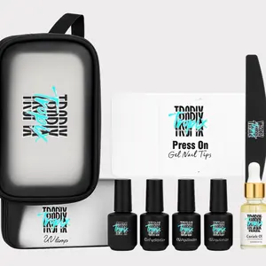 Tropix Soft Press On Kit with Gel Nail Tips UV Lamp and Accessories for Easy Application