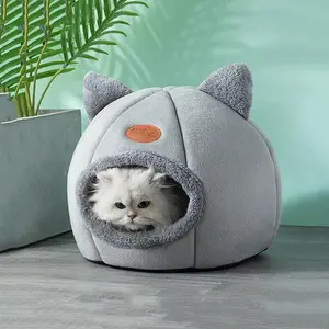 Cat House, Cute Cat Bed, Small Pet House With Soft Cushion, Foldable Pet House For Cats & Dogs, Pet Supplies